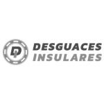 logo de desguaces insulares en blanco y negro