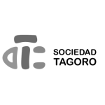 logo de sociedad recreativa tagoro en blanco y negro