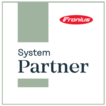 Logo frunius system partner en blanco y negro