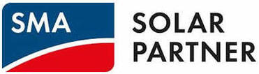 logo SMA solar partner en blanco y negro